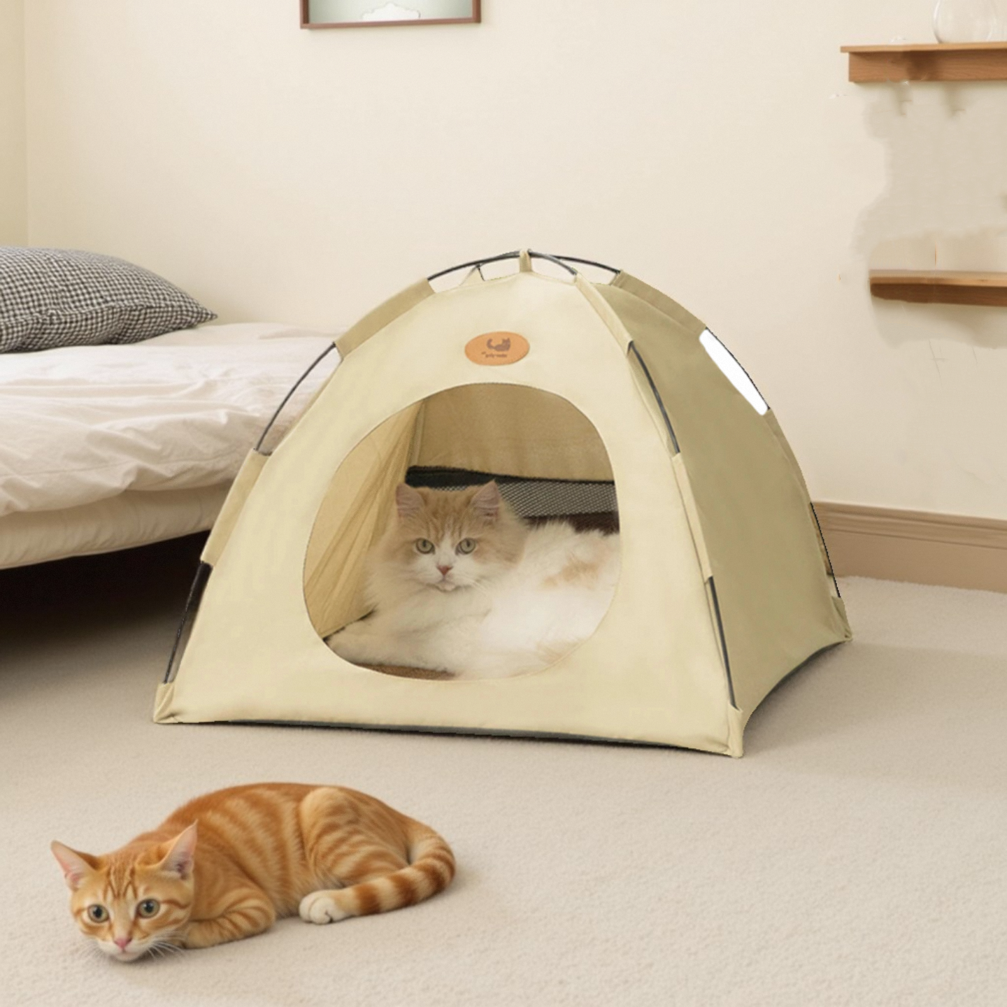 Petopia Waterproof Pet Tent Bed – Indoor/Outdoor Cat & Dog Kennel